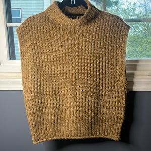 Madewell (s) heathered brown sweater vest- high neck
